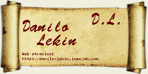 Danilo Lekin vizit kartica